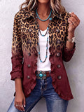 Ada | Chaqueta de Volantes Leopardo Vino — imagen 1