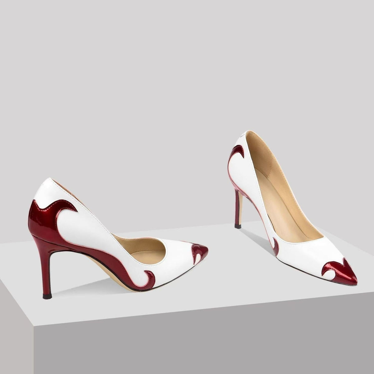 Marina Aitana | Zapatos de Tacón Stiletto Punta Fina Mujer Bicolor
