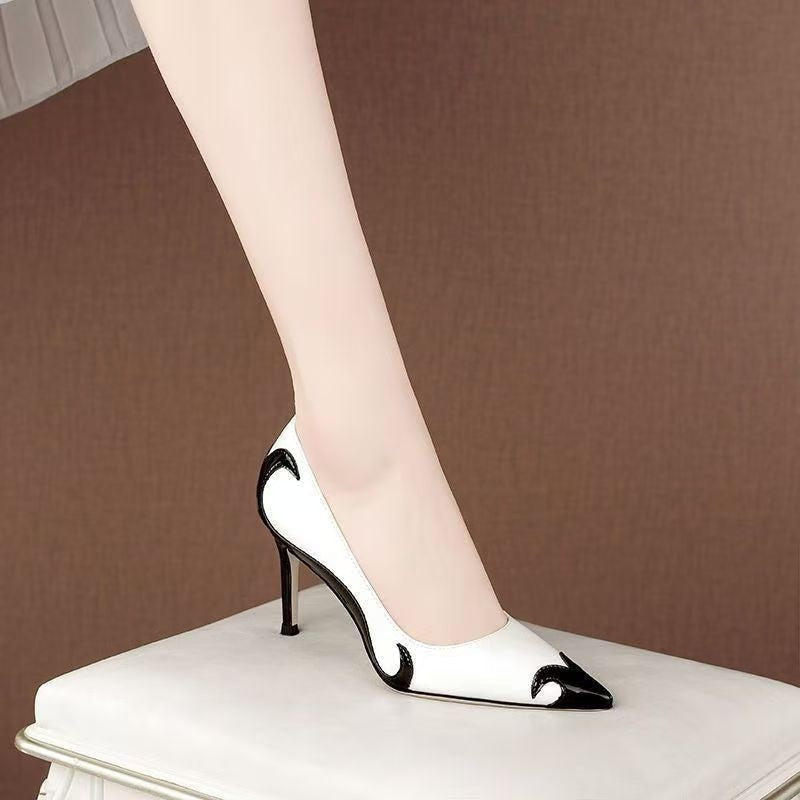 Marina Aitana | Zapatos de Tacón Stiletto Punta Fina Mujer Bicolor
