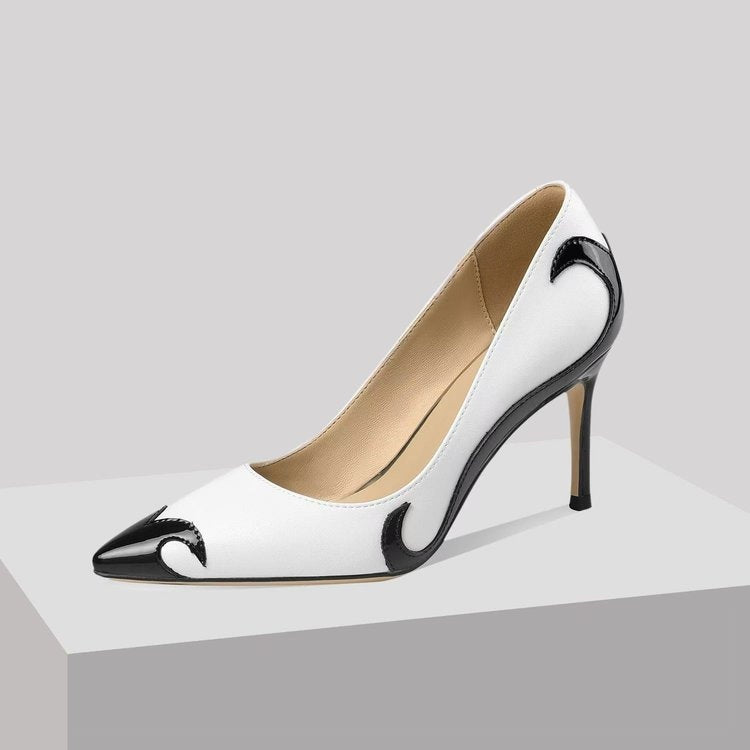 Marina Aitana | Zapatos de Tacón Stiletto Punta Fina Mujer Bicolor
