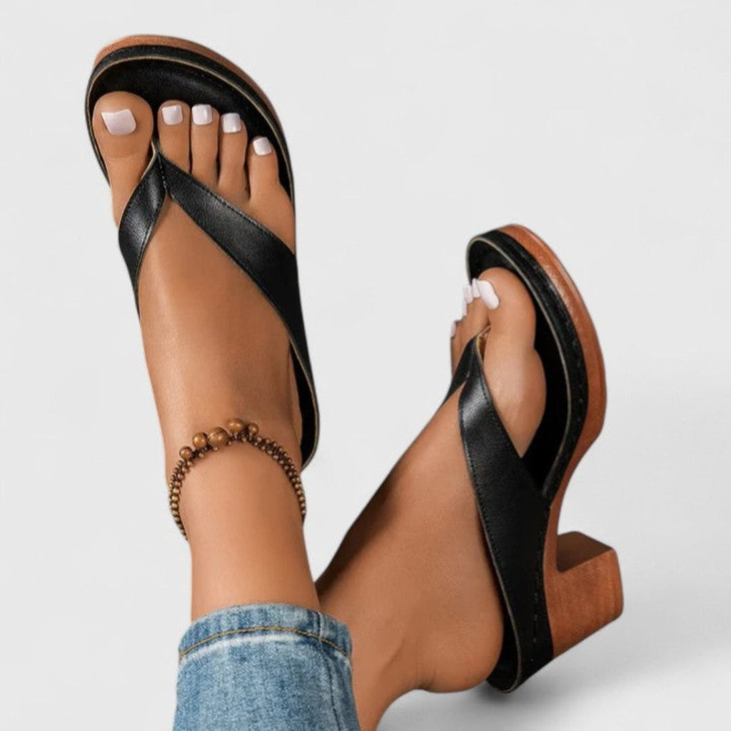Macarena Adriana | Sandalias de Dedo con Tacón Chunky Mujer
