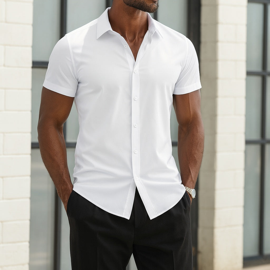Gael | Camisa de Vestir Hombre Manga Corta Slim Fit — imagen 3