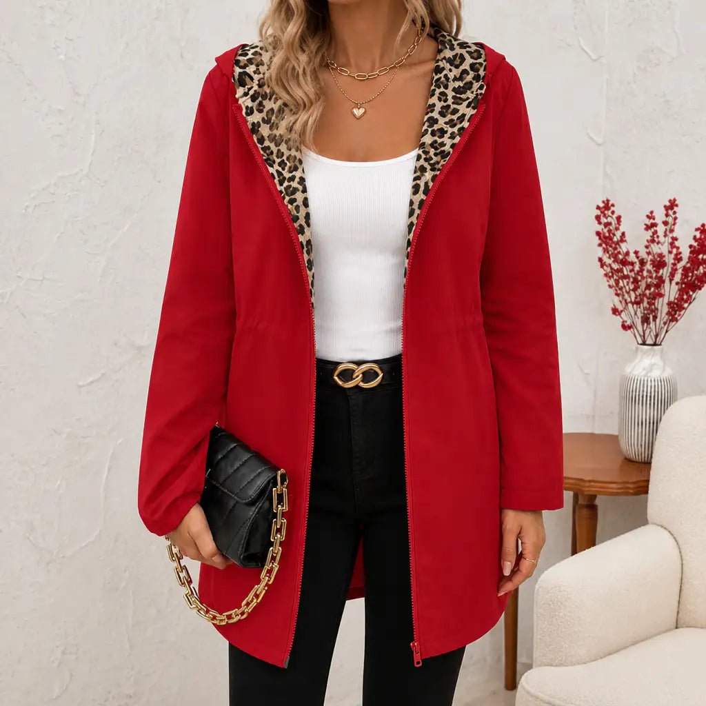 Elia | Abrigo Reversible de Leopardo con Capucha — imagen 1