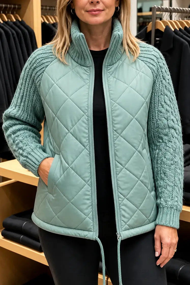 Lorea | Chaqueta Acolchada con Paneles de Punto — imagen 2