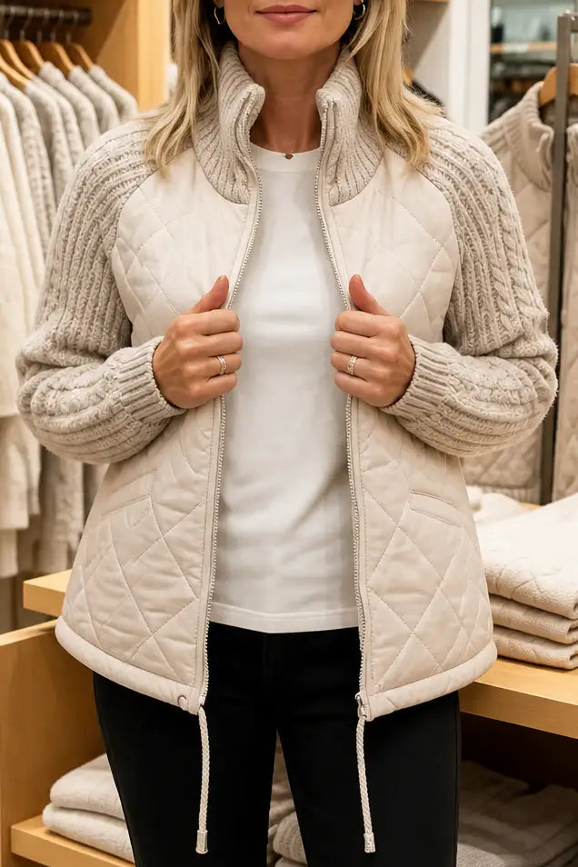 Lorea | Chaqueta Acolchada con Paneles de Punto — imagen 1