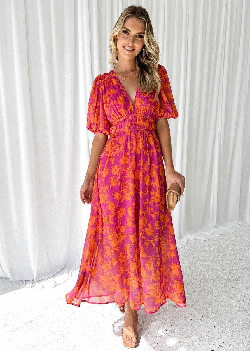 Olalla | Vestido Largo de Invitada Estampado — imagen 1