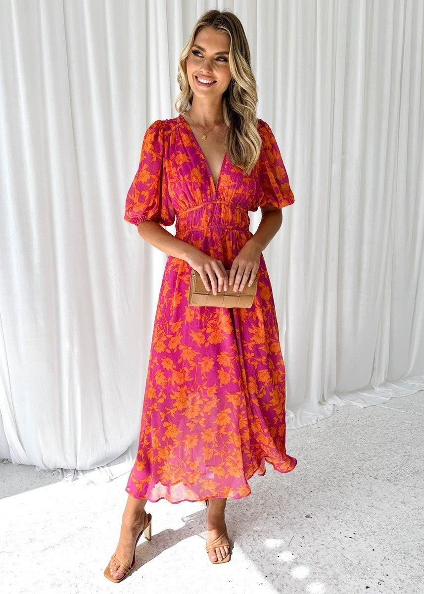 Olalla | Vestido Largo de Invitada Estampado — imagen 2