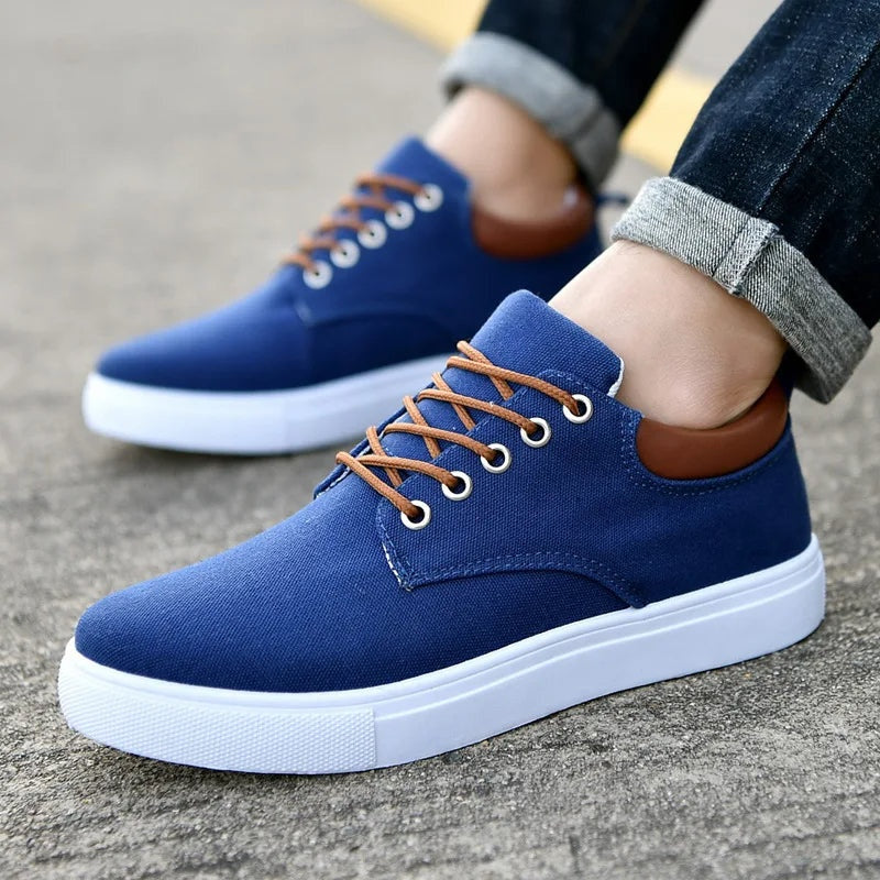 Xabier Adrián | Zapatillas de Lona Casual Hombre Cordones Contraste