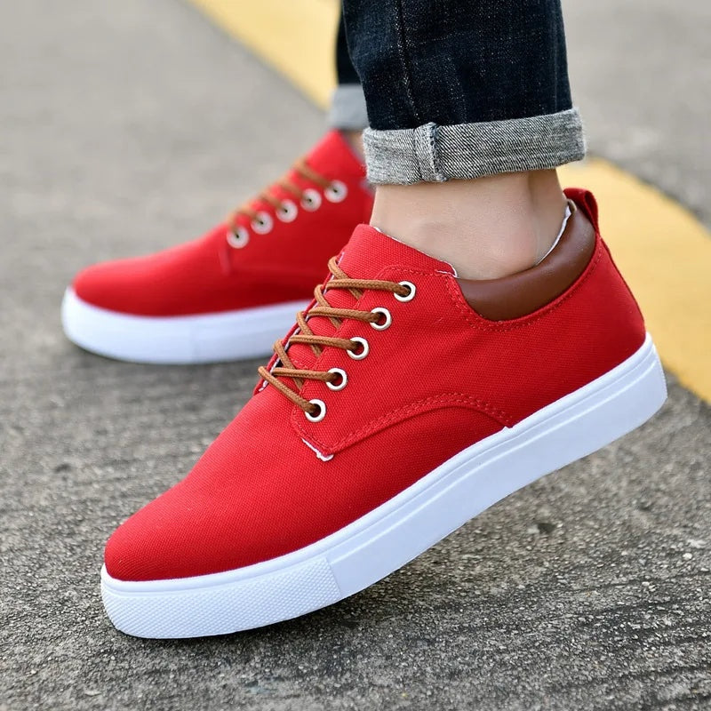 Xabier Adrián | Zapatillas de Lona Casual Hombre Cordones Contraste